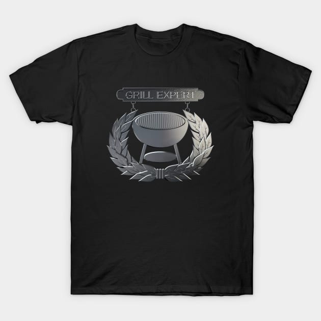 Grill Expert Badge T-Shirt by CCDesign